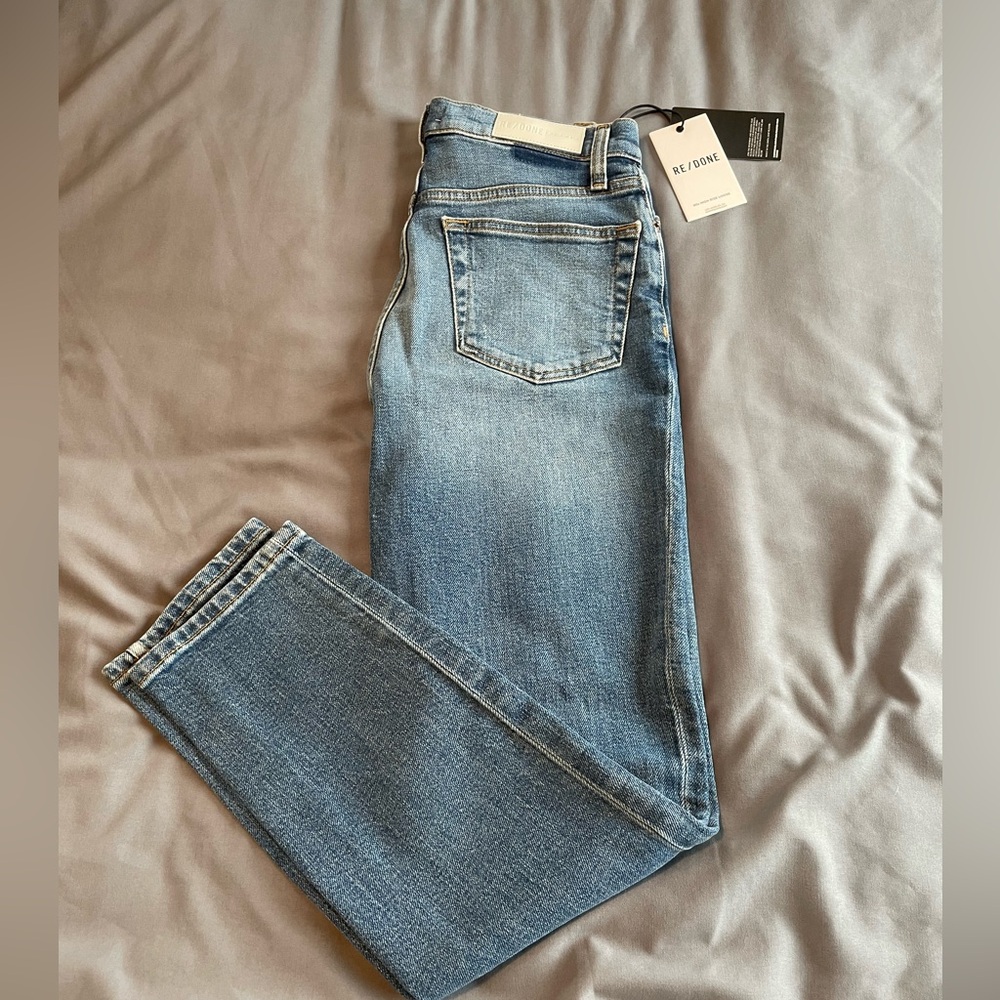RE/DONE High Rise Ankle Crop Jeans